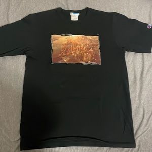 Champion Black Graphic Tee Size M